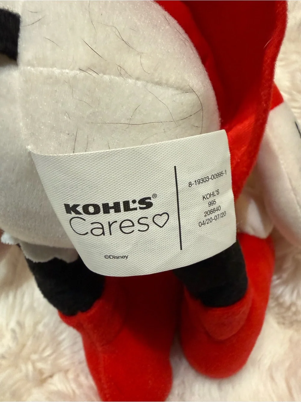 Kohl's Disney Minnie Mouse Plush in Red, Pink, Black, White